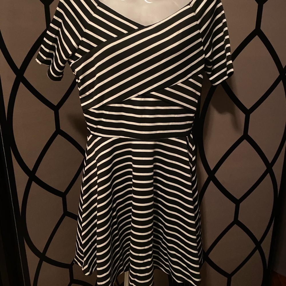 Iris Off-Shoulder Striped Dress